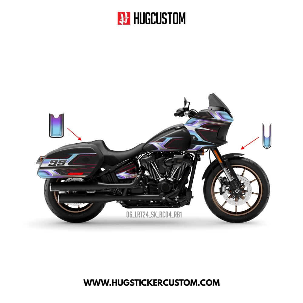 HUGCUSTOM Sticker Kit for Cruiser LRST (FXLRST) (2017-2025) - 'Spectre' Design