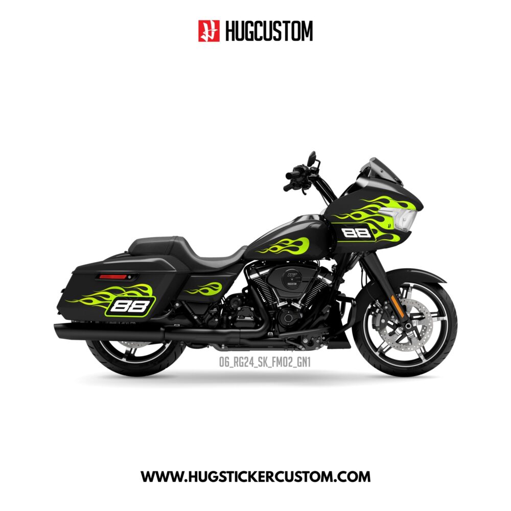 HUGCUSTOM Sticker Kit for Touring RG (FLTRX) (2024-2025) - 'Flame Racing' Design