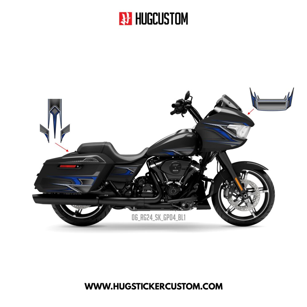 HUGCUSTOM Sticker Kit for Touring RG (FLTRX) (2024-2025) - 'Club Style' Design