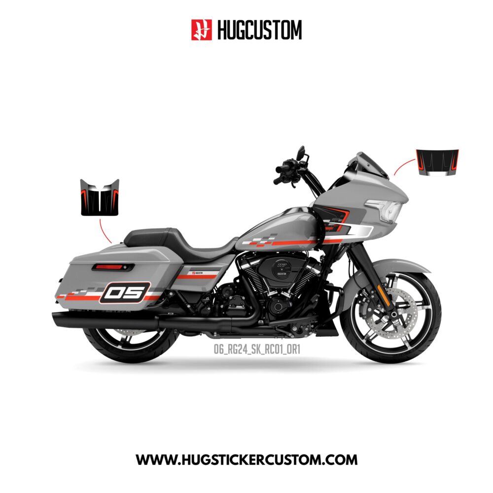 HUGCUSTOM Sticker Kit for Touring RG (FLTRX) (2024-2025) - 'High Speed' Design