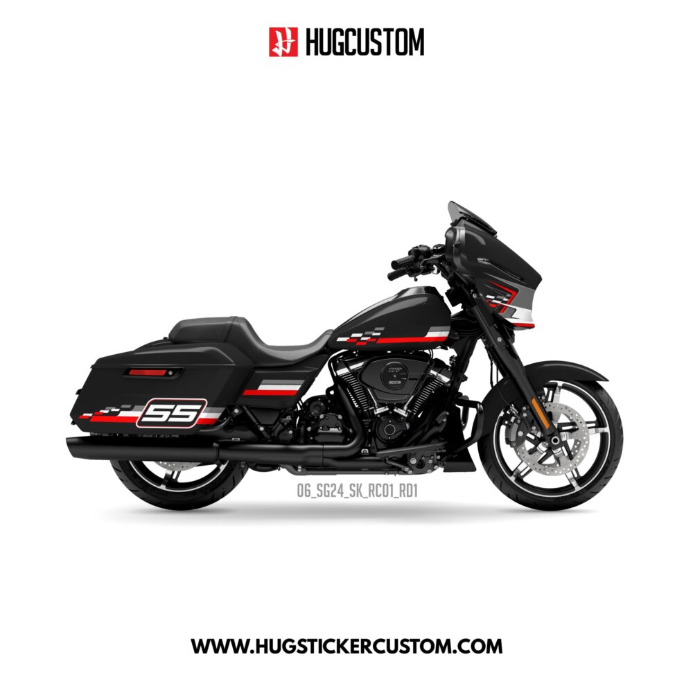 HUGCUSTOM Sticker Kit for Touring SG (FLHX) (2024-2025) – ‘High Speed’ Design