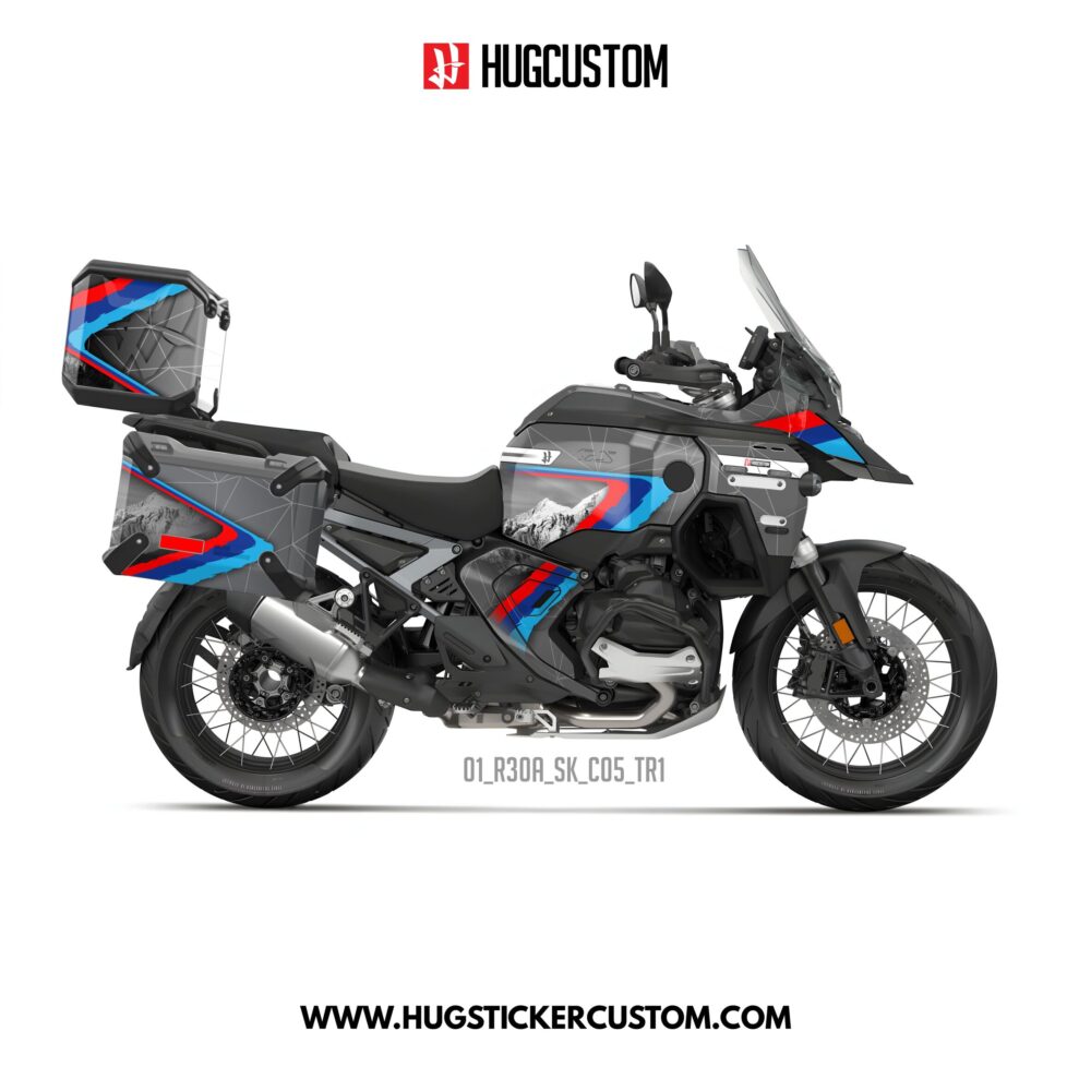 R1300GS Adventure 2024-2025 Sticker – 'Mountain' Design - Red